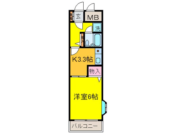 ﾗｲｵﾝｽﾞﾏﾝｼｮﾝ武蔵新城第5-206の物件間取画像